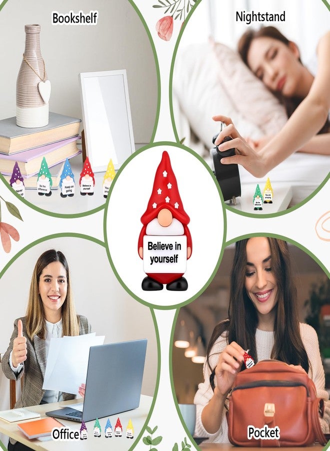 Vicenpal 25 Pcs Mini Inspirational Gnome Emotional Uplifting Gnomes Resin Figurines Gnome Statues for Garden Decor Fairy Projects Motivational Decorations for Christmas Outdoor Patio and Home Spaces - Image 4