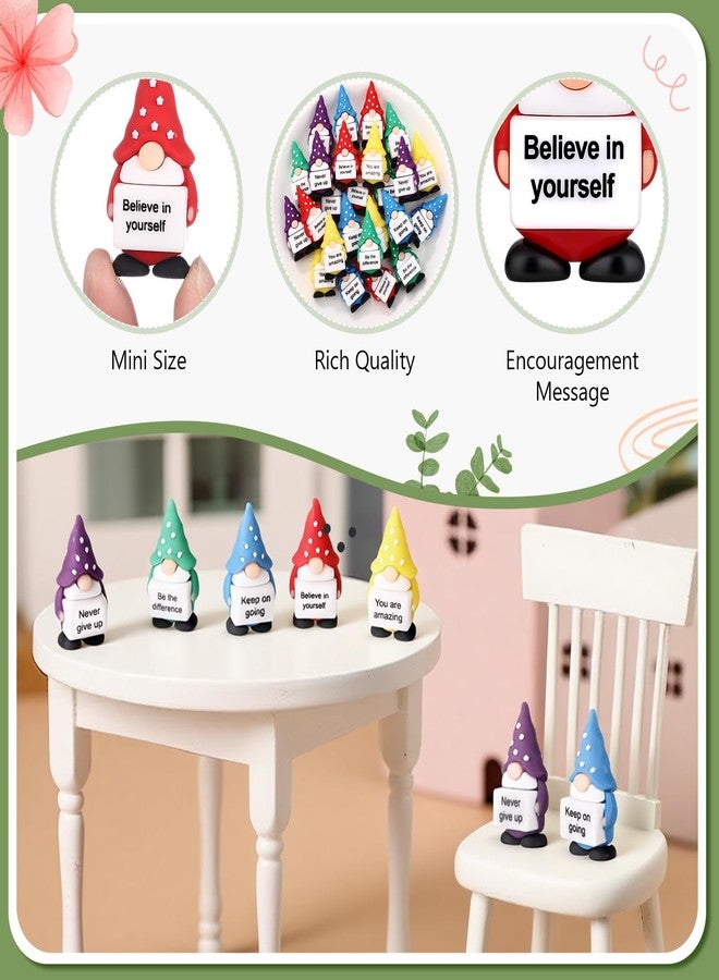 Vicenpal 25 Pcs Mini Inspirational Gnome Emotional Uplifting Gnomes Resin Figurines Gnome Statues for Garden Decor Fairy Projects Motivational Decorations for Christmas Outdoor Patio and Home Spaces - Image 3