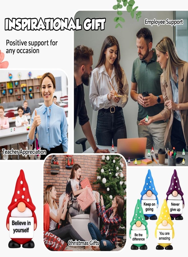 Vicenpal 25 Pcs Mini Inspirational Gnome Emotional Uplifting Gnomes Resin Figurines Gnome Statues for Garden Decor Fairy Projects Motivational Decorations for Christmas Outdoor Patio and Home Spaces - Image 5