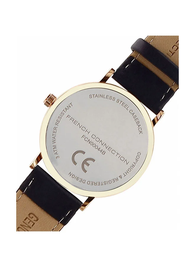 French Connection 42mm Men's Quartz Watch with Blue Dial