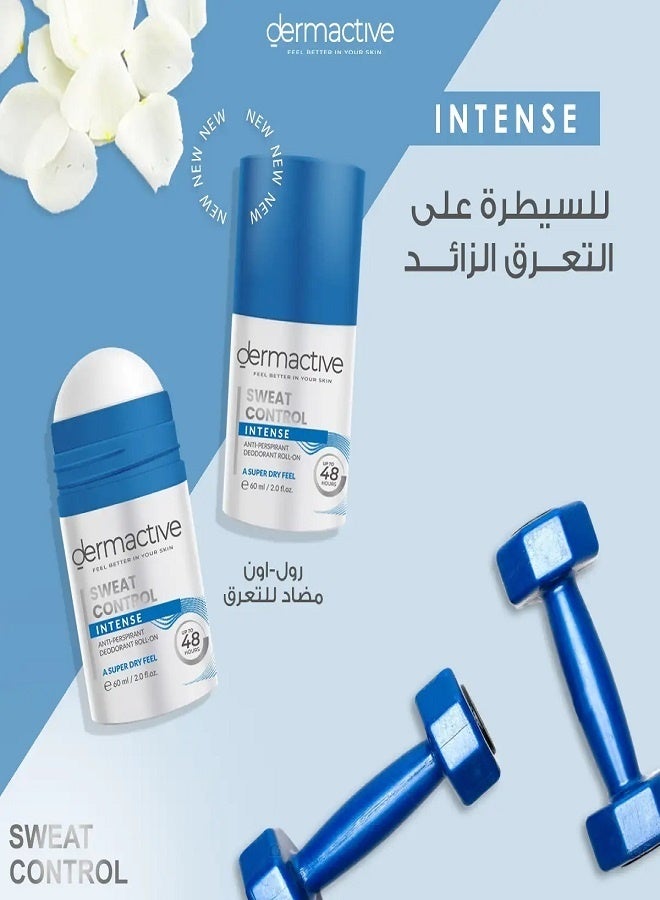 Dermactive Sweat Control Intense Deodorant Roll On - 60 Ml - Image 2