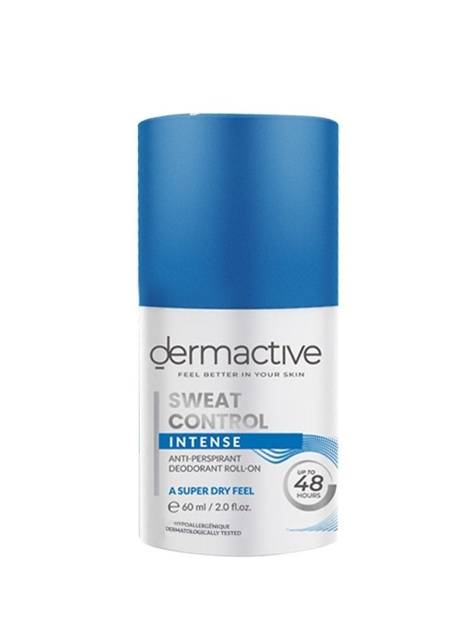 Dermactive Sweat Control Intense Deodorant Roll On - 60 Ml - Image 1