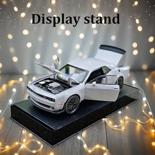 ERBADIHAGO Toy Car Compatible for Challenger Hellcat 132 Alloy Model Car with Light and Sound Collectible Model Cars Pull Back Toy Vehicles for Boys Children Age 3 Year Old Gray - Image 5