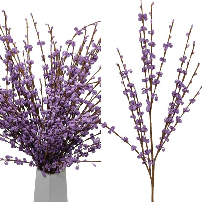 5 PCS 295 LONG JASMINE ARTIFICIAL FLOWERS FAKE FLOWER DRY BRANCHES FOR HOME OFFICE DIY FLORAL ART PLANT WEDDING TABLE CENTERPIECES PARTY VASE DECORATION MACARON PURPLE