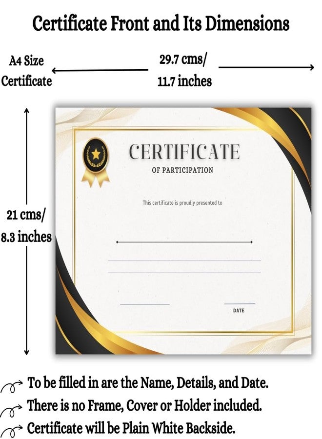 AanyaCentric Pack of 20, A4 Size 8.3 x 11.7 Inch Self Fill-in Certificate of Appreciation Pre-Printed on Glossy Photo PaperFor Recognition Achievement Completion Award for Student Employee Trainee - Image 3