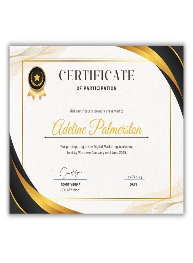 AanyaCentric Pack of 20, A4 Size 8.3 x 11.7 Inch Self Fill-in Certificate of Appreciation Pre-Printed on Glossy Photo PaperFor Recognition Achievement Completion Award for Student Employee Trainee - Image 1