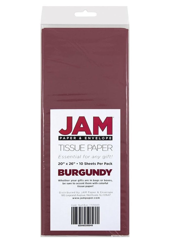 JAM Paper Burgundy Tissue Paper - 10 Sheets Pack for Halloween and Gifting - Image 3