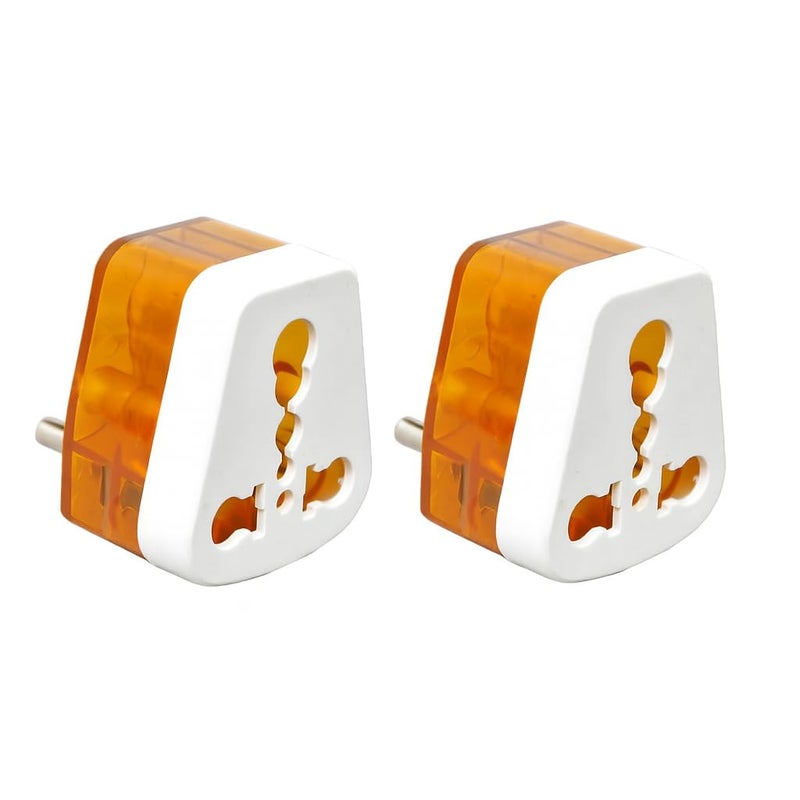 AEMVEE 6A to 16A Converter Plug | Heavy-Duty 6 Amp to 16 Amp Socket Adapter for AC, Refrigerator, Geyser & Heavy Appliances | Universal 3-Pin 16A Extension Compatible | Pack of 2 - Image 1