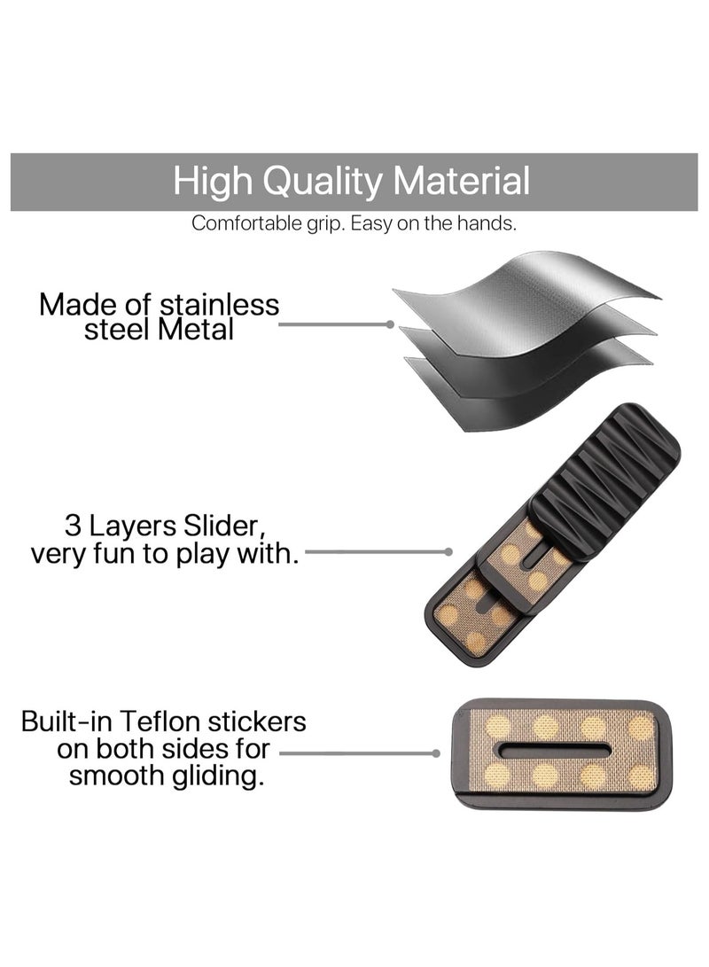 عام "دوّامة مضغطة للكبار (فتجيت سبينر) معدنية 3 طبقات - أداة دوارة بالأصابع لتخفيف التوتر وزيادة التركيز، أداة مكتبية هدية بتصميم موجي." - Image 4