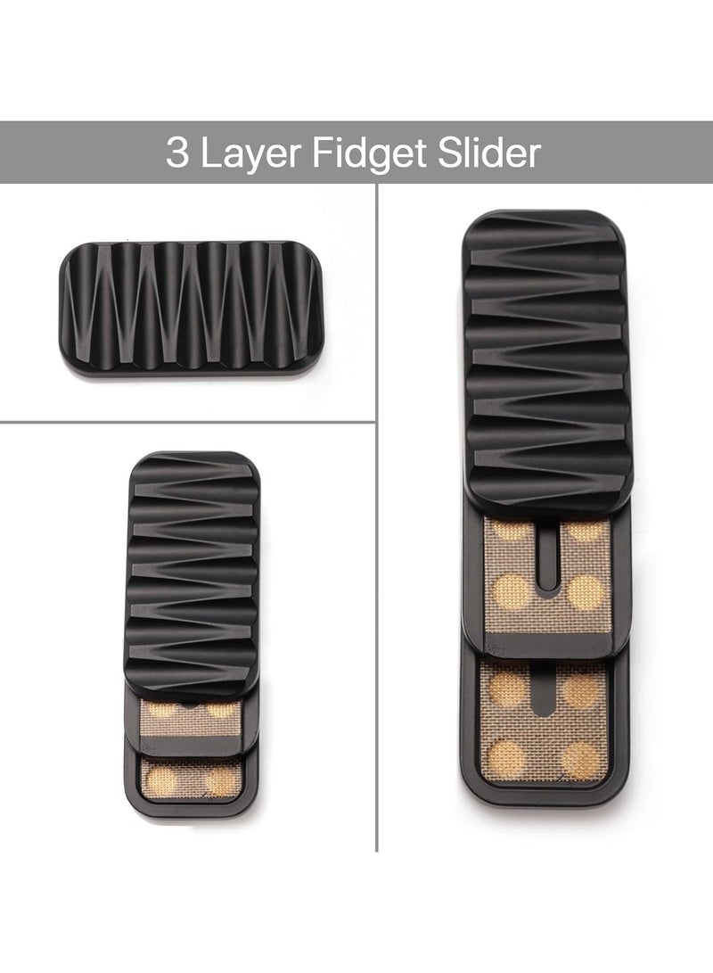 عام "دوّامة مضغطة للكبار (فتجيت سبينر) معدنية 3 طبقات - أداة دوارة بالأصابع لتخفيف التوتر وزيادة التركيز، أداة مكتبية هدية بتصميم موجي." - Image 5