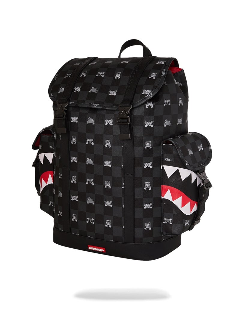 SPRAYGROUND حقيبة ظهر مونت كارلو بشخصية رمادية متلصصة - Image 5