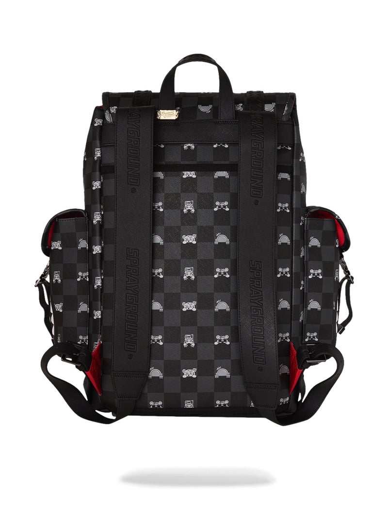 SPRAYGROUND حقيبة ظهر مونت كارلو بشخصية رمادية متلصصة - Image 4