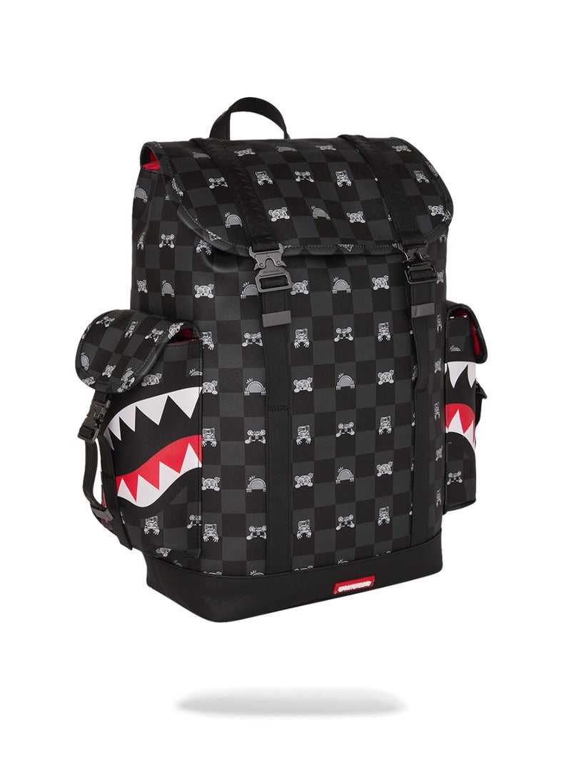 SPRAYGROUND حقيبة ظهر مونت كارلو بشخصية رمادية متلصصة - Image 2