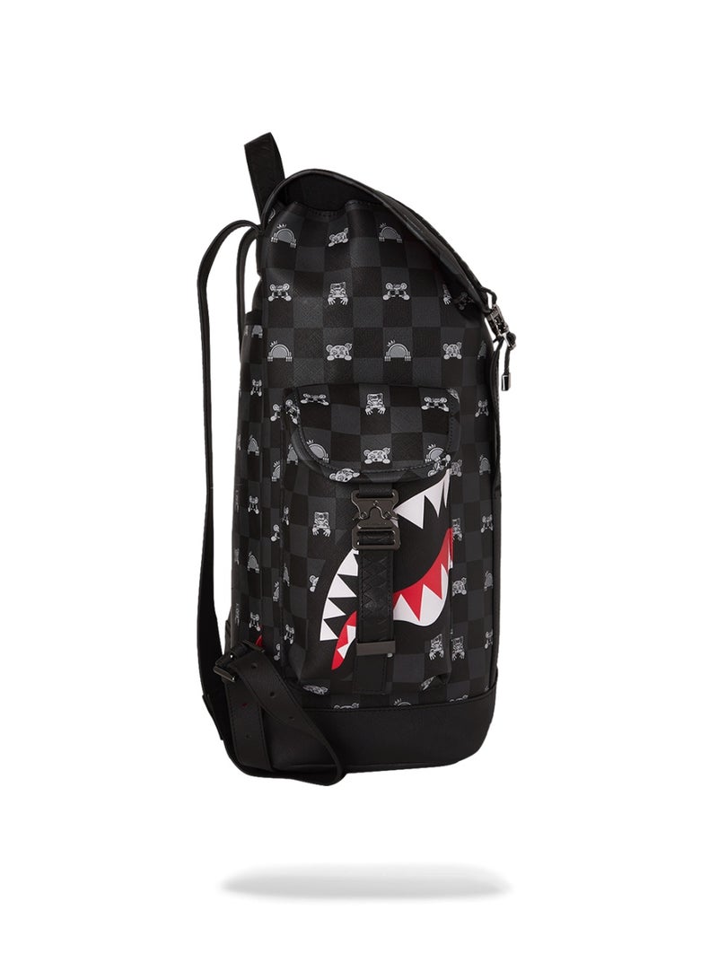 SPRAYGROUND حقيبة ظهر مونت كارلو بشخصية رمادية متلصصة - Image 3