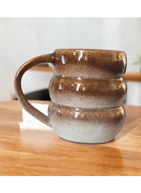 300ml ceramic and earthenware mug, each piece is unique, microwave safe