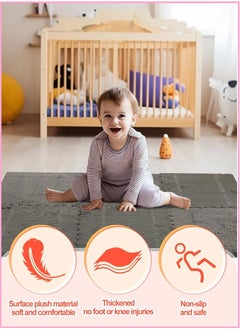 HQ-GAMING Kids Rug Kids Play Mat Interlocking Puzzle Foam Floor Mats for Toddlers Kids Puzzle Mats for Floor for Children Kids Room Home Parlor Bedroom (Grey) 5/10/15/20/24/36/48/50/100pcs  - Image 5