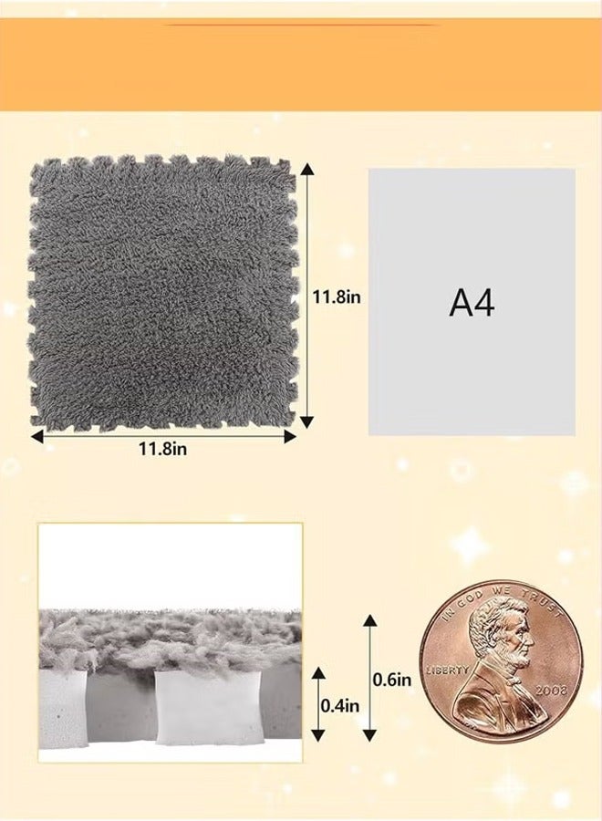 Kids Rug Kids Play Mat Interlocking Puzzle Foam Floor Mats for Toddlers Kids Puzzle Mats for Floor for Children Kids Room Home Parlor Bedroom (Grey) 5/10/15/20/24/36/48/50/100pcs