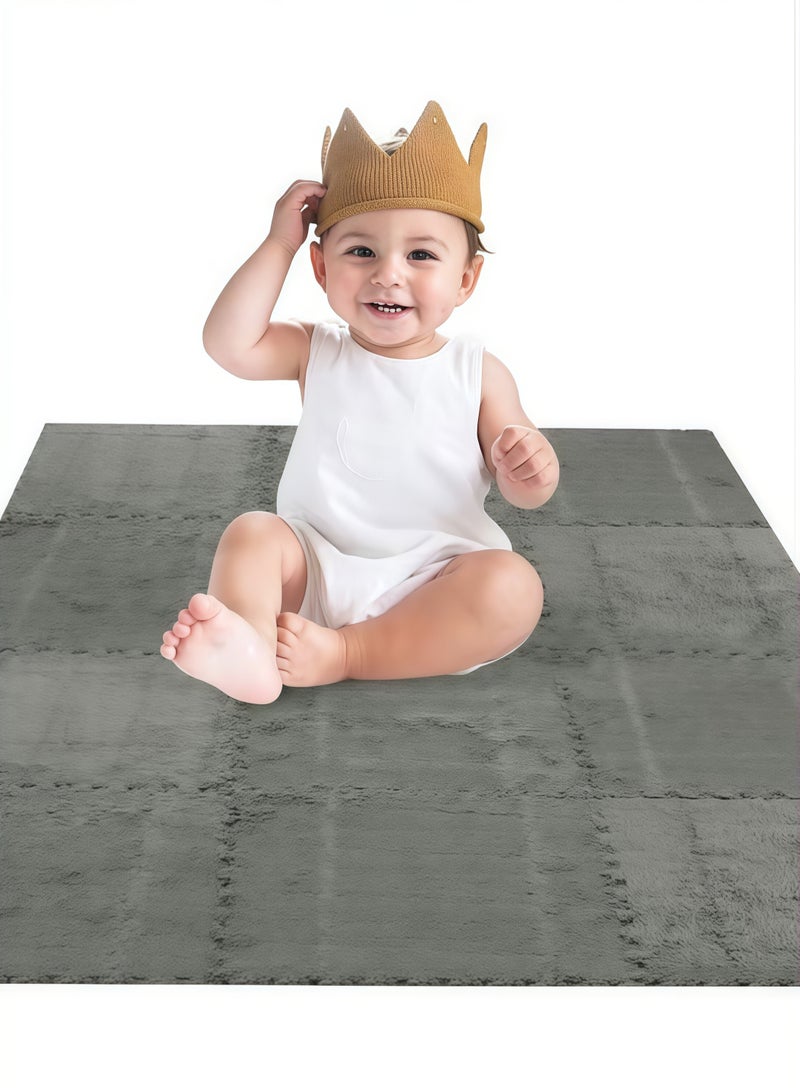 Kids Rug Kids Play Mat Interlocking Puzzle Foam Floor Mats for Toddlers Kids Puzzle Mats for Floor for Children Kids Room Home Parlor Bedroom (Grey) 5/10/15/20/24/36/48/50/100pcs