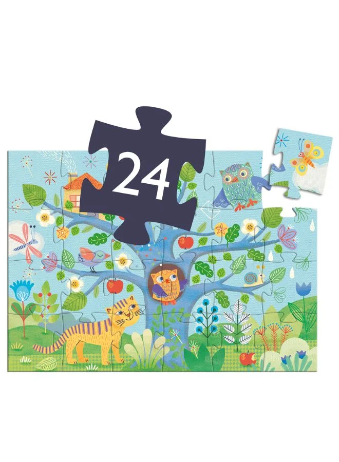 DJECO Hello Owl Silhouette Puzzle - 24Pcs