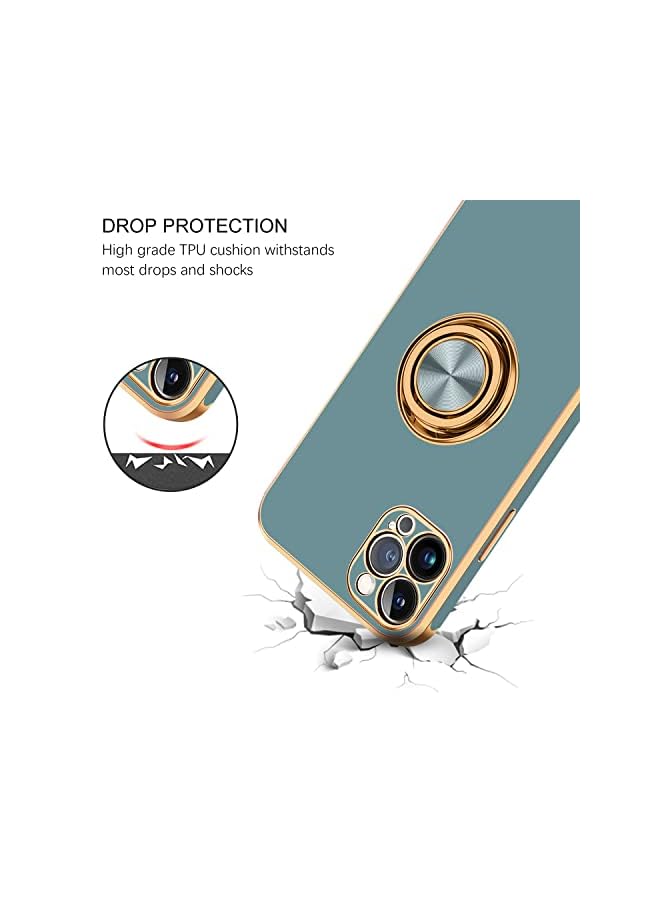 BENTOBEN iPhone 13 Pro Max Case with 360° Ring Holder, Slim Fit Shockproof Kickstand Magnetic Car Mount Supported Non-Slip Protective Women Men Girls Boys Case Cover for iPhone 13 Pro Max 6.7", Gray - Image 3