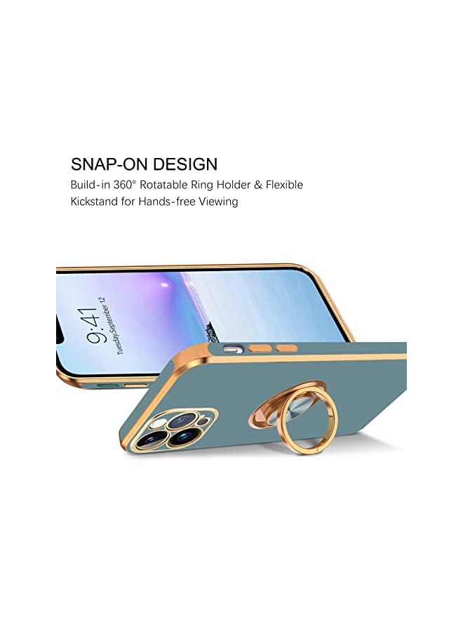 BENTOBEN iPhone 13 Pro Max Case with 360° Ring Holder, Slim Fit Shockproof Kickstand Magnetic Car Mount Supported Non-Slip Protective Women Men Girls Boys Case Cover for iPhone 13 Pro Max 6.7", Gray - Image 4