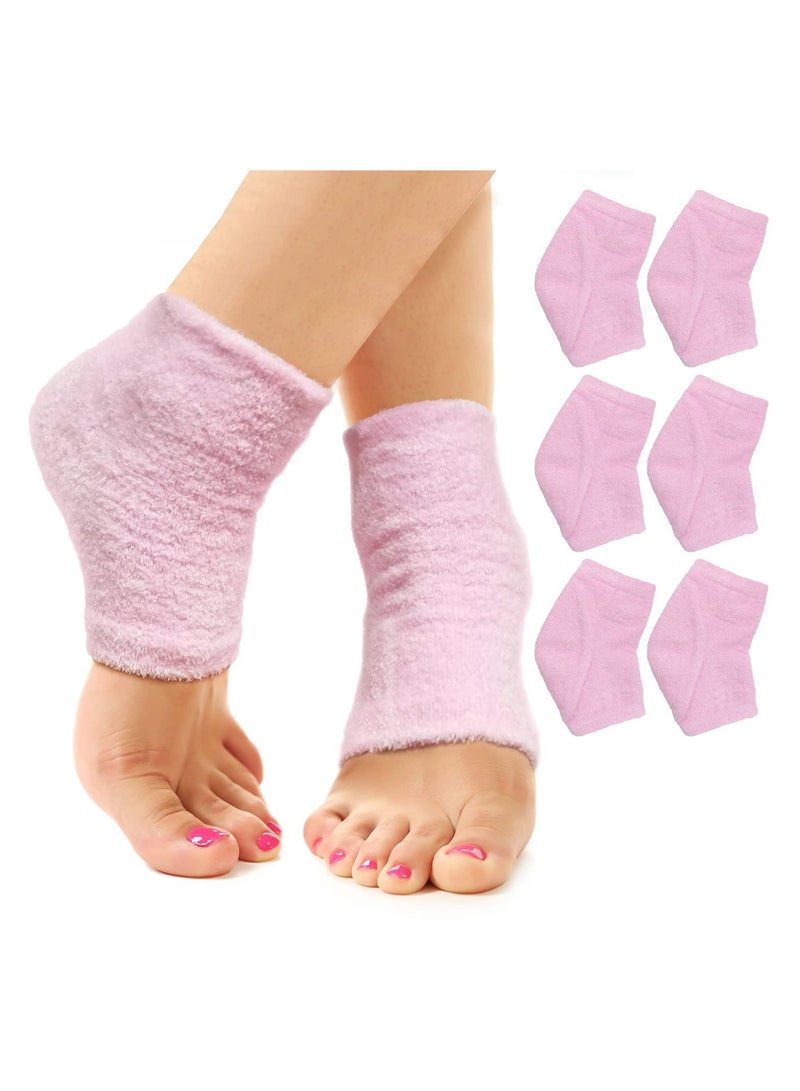 SYOSI Footcare Treatment Socks Moisturizing Socks Cracked Heel Repair Dry Heels Treatment for Rough Feet Moisturizer Silicone Gel Lined Dry Cracked Feet Heel Socks - Image 1