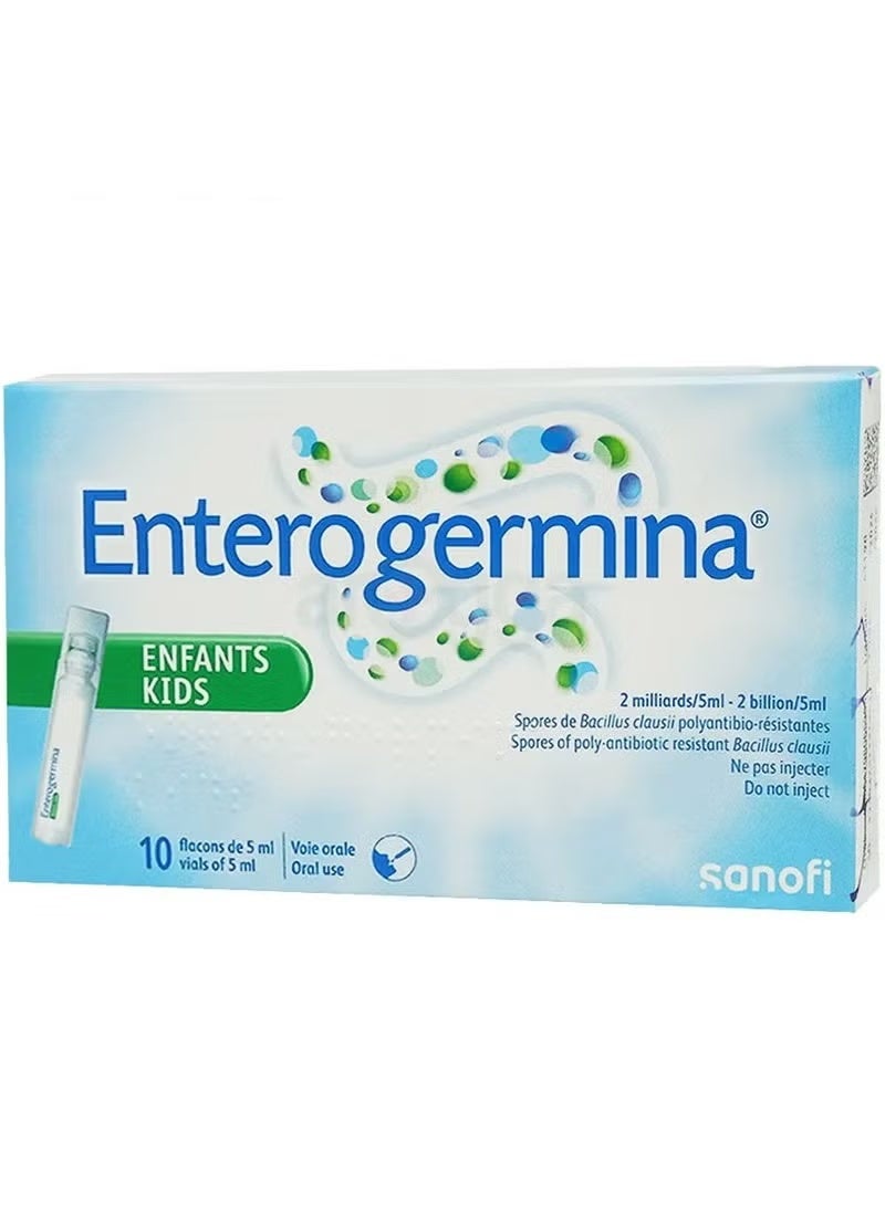 Enterogermina Oral Suspension 5ml 10 Vials (Probiotic for Digestive Health)