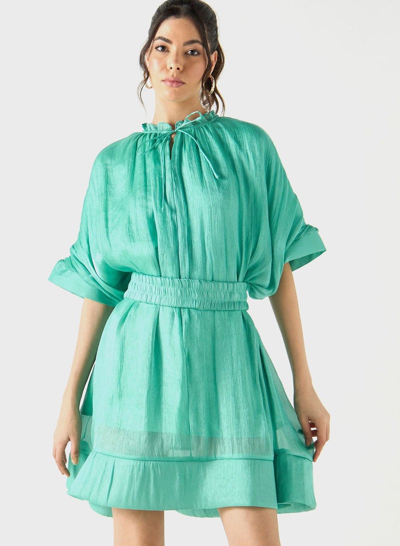 Tie-Neck Empire Dress