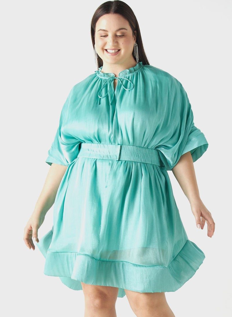 Tie-Neck Empire Dress