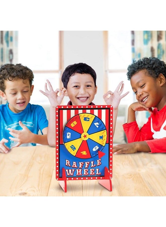 Gamie - Tabletop Spinning Raffle Wheel With Stand By Gamie Premium Quality Wood Spinning Carnival Wheel Tabletop Prize Spinner Wheels For Boys And Girls Kids’ Parties Classroom And More - Image 1
