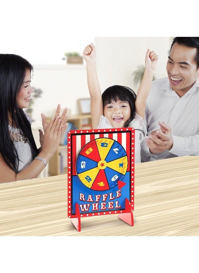 Gamie - Tabletop Spinning Raffle Wheel With Stand By Gamie Premium Quality Wood Spinning Carnival Wheel Tabletop Prize Spinner Wheels For Boys And Girls Kids’ Parties Classroom And More - Image 1