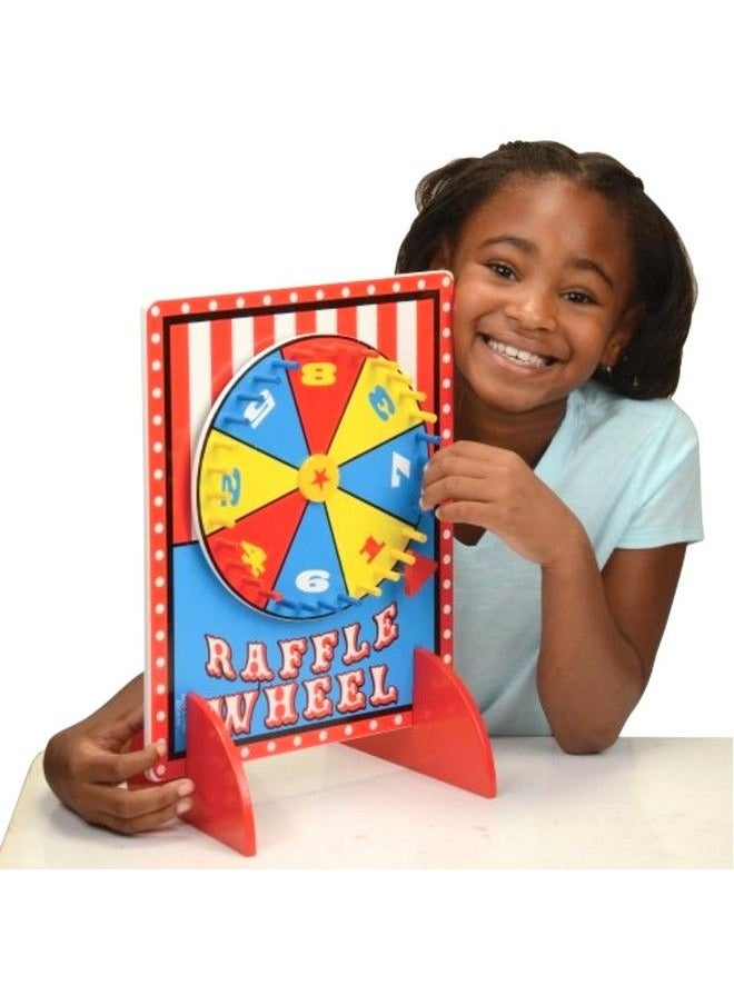 Gamie - Tabletop Spinning Raffle Wheel With Stand By Gamie Premium Quality Wood Spinning Carnival Wheel Tabletop Prize Spinner Wheels For Boys And Girls Kids’ Parties Classroom And More - Image 1
