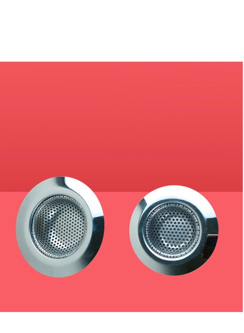 2-Piece Silver Stainless Steel Sink Strainer - Image 2