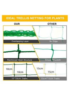 Y&D Garden Trellis, for Climbing Plants Outdoor, 1.8x2.7m Trellis Netting Cucumber, Tomato, Plant Net with 10x10 Inch Mesh as Vegetable Grape, Bean, Growing Pea  - Image 2
