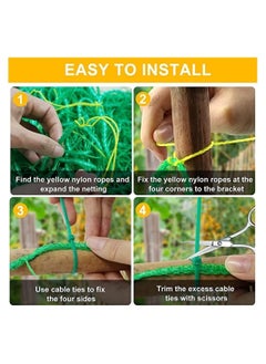 Y&D Garden Trellis, for Climbing Plants Outdoor, 1.8x2.7m Trellis Netting Cucumber, Tomato, Plant Net with 10x10 Inch Mesh as Vegetable Grape, Bean, Growing Pea  - Image 5
