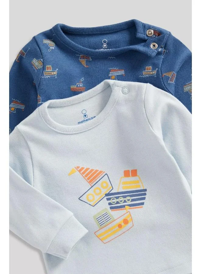 mothercare 2 Pack Boat Baby Pyjamas