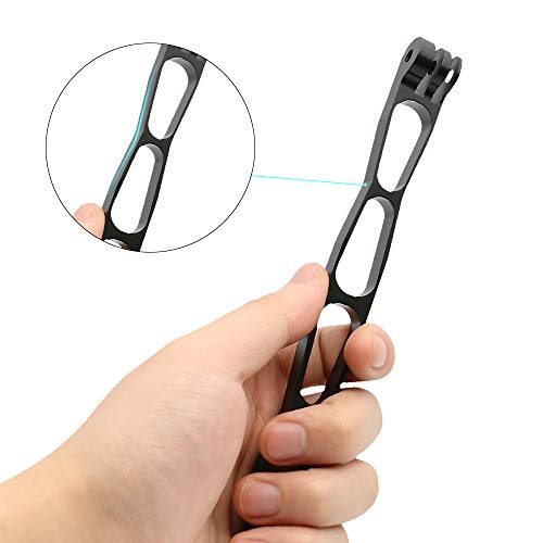 SUREWO Aluminum Alloy Extension Arm Metal Pole Mount Extension Stick Mount Compatible with GoPro Hero 13/12/11/10/9/8/7/6/5 Black,APEMAN/AKASO/TENKE,DJI Osmo Action 5 pro/4/3/2 and More (Black) - Image 3