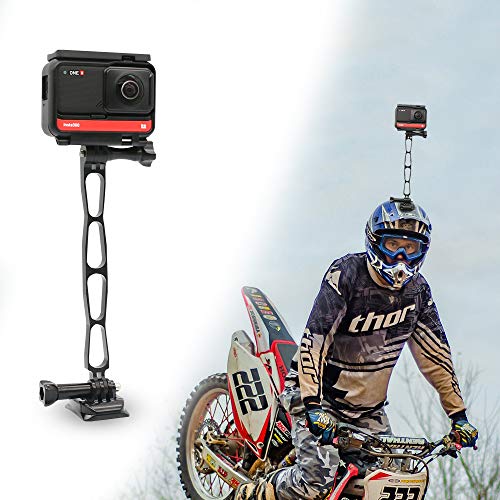 SUREWO Aluminum Alloy Extension Arm Metal Pole Mount Extension Stick Mount Compatible with GoPro Hero 13/12/11/10/9/8/7/6/5 Black,APEMAN/AKASO/TENKE,DJI Osmo Action 5 pro/4/3/2 and More (Black) - Image 1