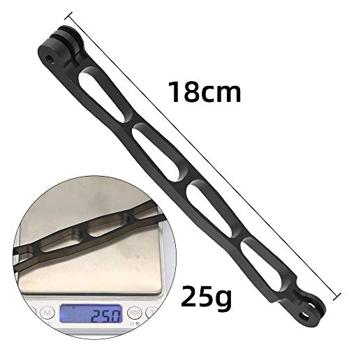 SUREWO Aluminum Alloy Extension Arm Metal Pole Mount Extension Stick Mount Compatible with GoPro Hero 13/12/11/10/9/8/7/6/5 Black,APEMAN/AKASO/TENKE,DJI Osmo Action 5 pro/4/3/2 and More (Black) - Image 2