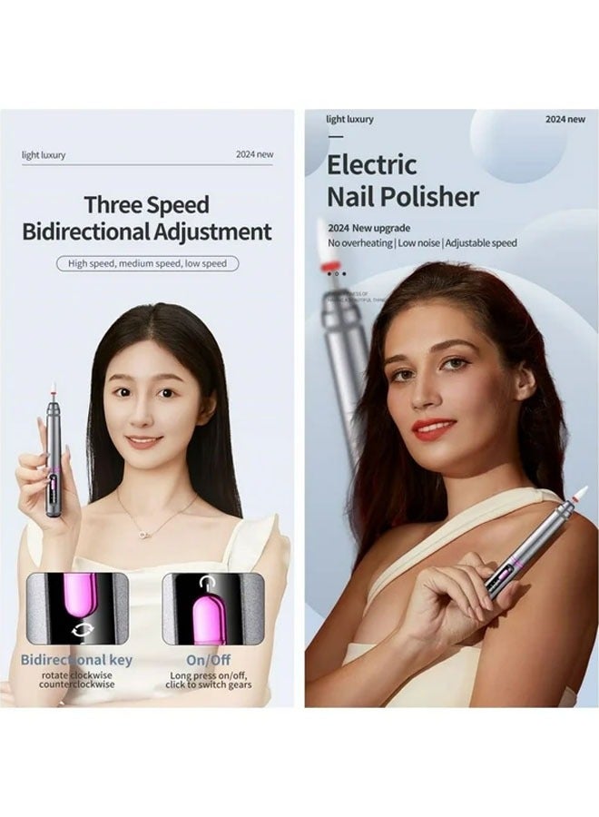 عام آلة طحن الأظافر، مزيل الأظافر المنزلي، لتلميع وإزالة الجلد الميت في فن الأظافر، جهاز محمول كهربائي لطحن الأظافر. - Image 2