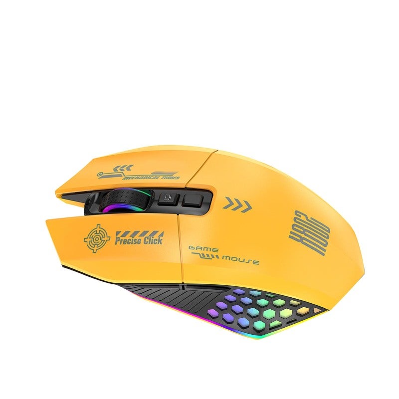 RGB Gaming Mouse: 3 Mode Connectivity, 800-12000 DPI, Immersive RGB Lights - Ergonomic Comfortable Grip, 500mAh Long Battery Life for Home Office, FPS and MMO Games - Image 5