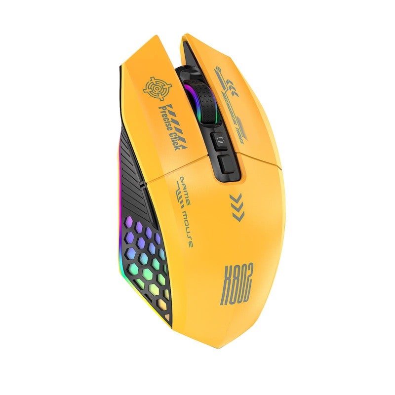RGB Gaming Mouse: 3 Mode Connectivity, 800-12000 DPI, Immersive RGB Lights - Ergonomic Comfortable Grip, 500mAh Long Battery Life for Home Office, FPS and MMO Games - Image 2