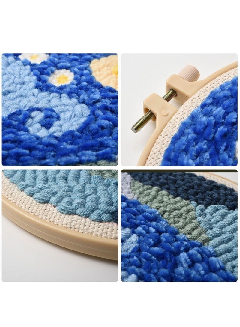 NIBEMINENT Wool Poke Embroidery DIY Material Pack - Star Moon Night - Image 4