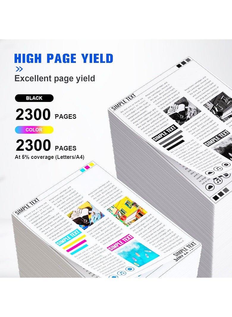 خراطيش حبر متوافقة بديلة لخراطيش الحبر المتوافقة ل HP CF410A 410X CF410X لـ HP CF410A 410X CF410X لطابعة LaserJet Pro الملونة M477fdw M477fdw M477fnw M477fdn M477fdn M452w M377dw M452dw M452dw M452dw M477dw M477nw (أسود سماوي أرجواني أصفر، 4 عبوات) - Image 3