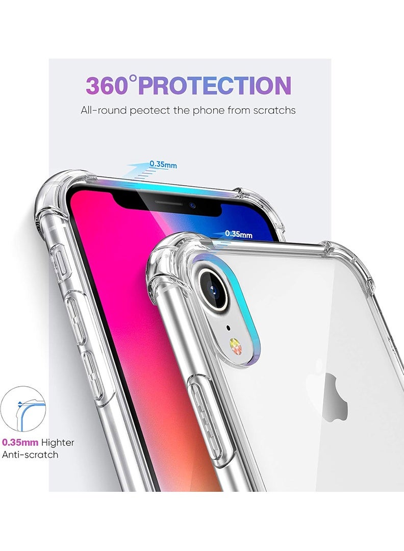 Case Up Apple iPhone XR Clear Case, Shock-Absorption TPU Cell Phone Cover with Reinforced Corners, Soft Flexible & Crystal Clear Protective Bumper Case - Image 3