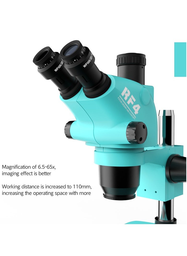 RELIFE RF4 RF-6565 PRO HD Trinocular Stereo Microscope 6.5X-65X  - Image 3