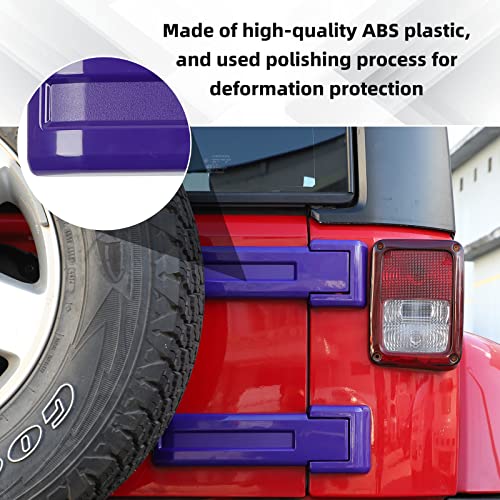 SQQP Tailgate Hinge Cover Fit for 2007-2018 JK JKU, Spare Tire Rear Door Bracket Trim Cover(Purple) - Image 4