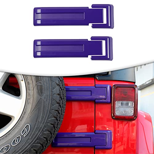 SQQP Tailgate Hinge Cover Fit for 2007-2018 JK JKU, Spare Tire Rear Door Bracket Trim Cover(Purple) - Image 1