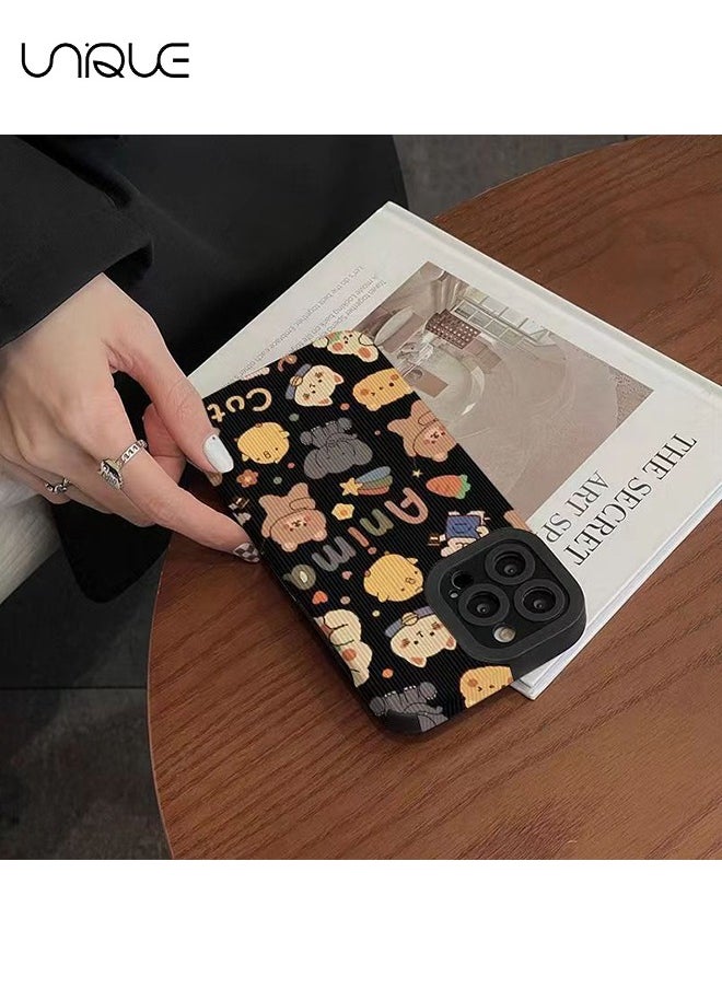 Unique - Compatible with iPhone 15 Pro Max Cases, Animal Theme Cases, TPU Drop Protection - Black - Image 1