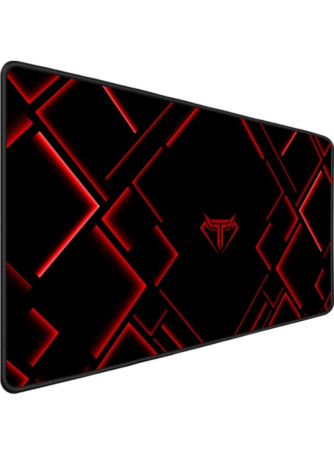 Large Mouse Pad, Gaming Mouse Pad, Long Mouse Pads, Waterproof Extra Large Big Mouse Pad with Stitched Edge, XXL Non-Slip Computer Computer Keyboard Pad Mat for Gamer/Desktop/Office/Home, RED - Image 1
